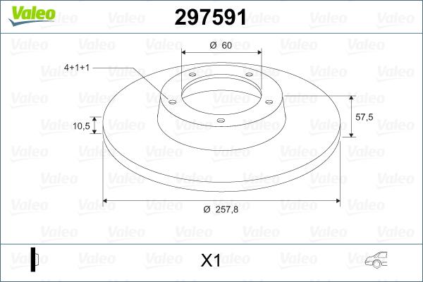 Valeo 297591 - Bremžu diski adetalas.lv