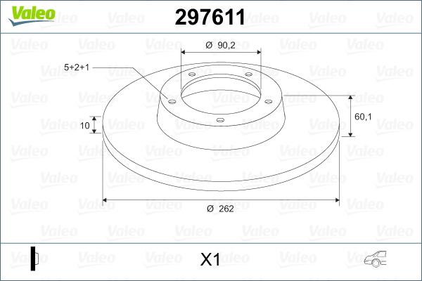 Valeo 297611 - Bremžu diski adetalas.lv