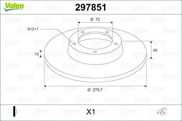 Valeo 297851 - Bremžu diski adetalas.lv