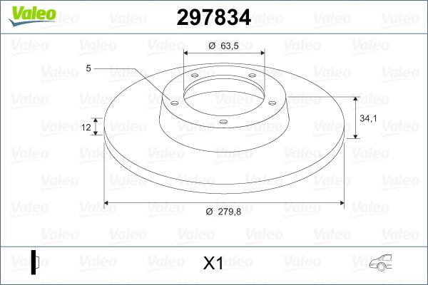 Valeo 297834 - Bremžu diski adetalas.lv