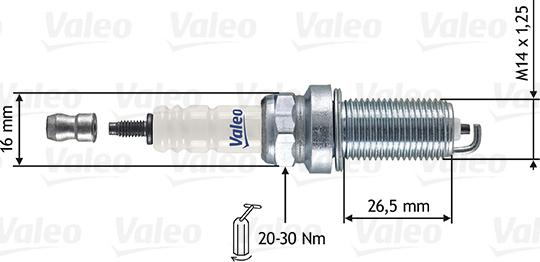 Valeo 246865 - Aizdedzes svece adetalas.lv