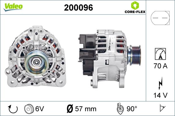 Valeo 200096 - Ģenerators adetalas.lv