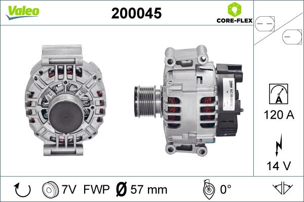 Valeo 200045 - Ģenerators adetalas.lv