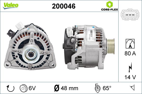 Valeo 200046 - Ģenerators adetalas.lv