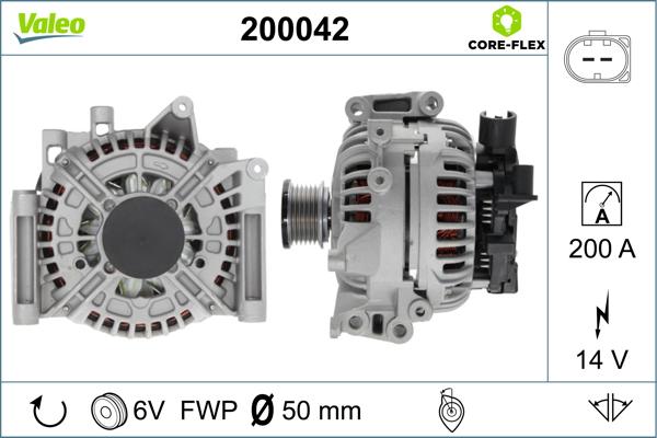 Valeo 200042 - Ģenerators adetalas.lv