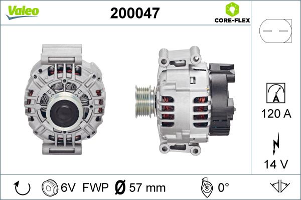 Valeo 200047 - Ģenerators adetalas.lv