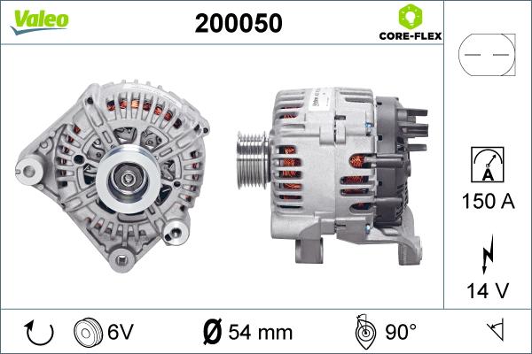 Valeo 200050 - Ģenerators adetalas.lv