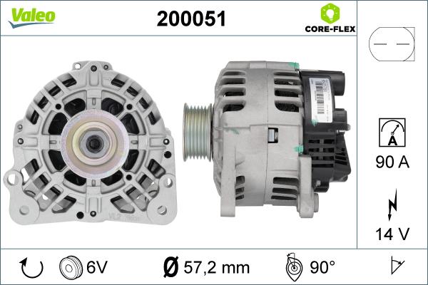 Valeo 200051 - Ģenerators adetalas.lv