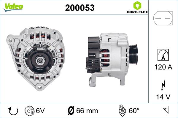 Valeo 200053 - Ģenerators adetalas.lv