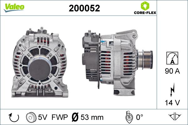 Valeo 200052 - Ģenerators adetalas.lv