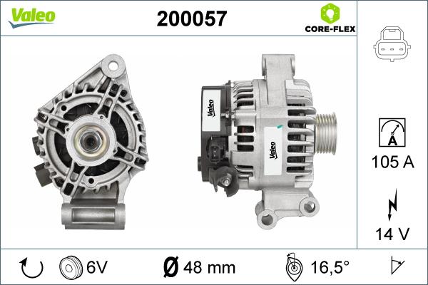 Valeo 200057 - Ģenerators adetalas.lv