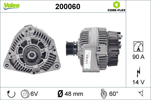 Valeo 200060 - Ģenerators adetalas.lv