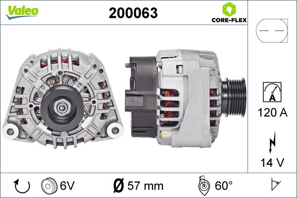 Valeo 200063 - Ģenerators adetalas.lv