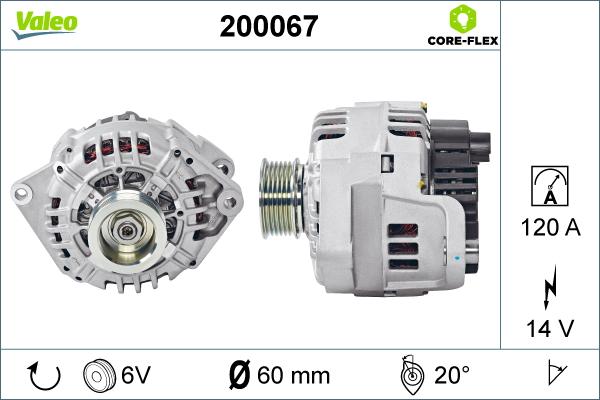 Valeo 200067 - Ģenerators adetalas.lv