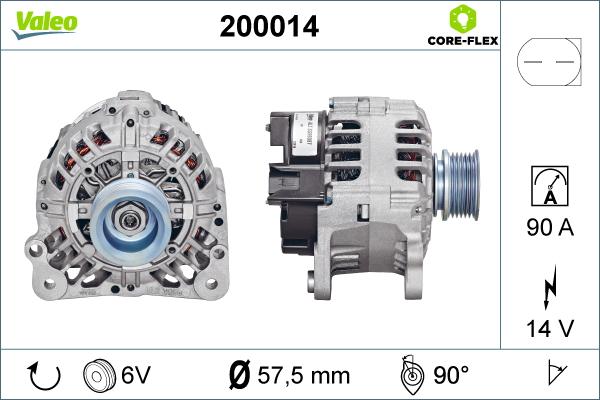 Valeo 200014 - Ģenerators adetalas.lv