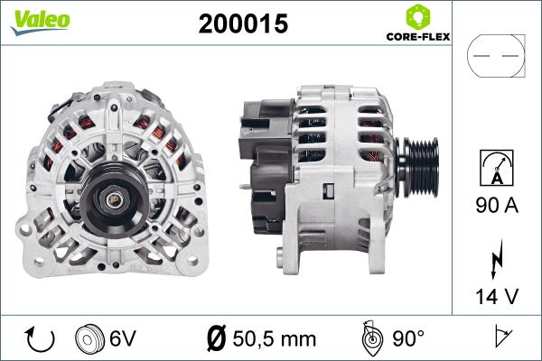 Valeo 200015 - Ģenerators adetalas.lv