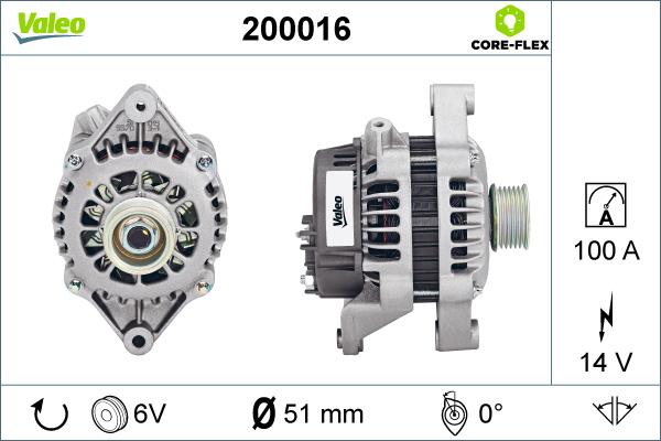 Valeo 200016 - Ģenerators adetalas.lv