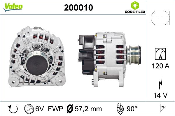 Valeo 200010 - Ģenerators adetalas.lv