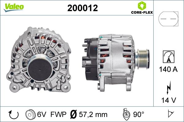 Valeo 200012 - Ģenerators adetalas.lv