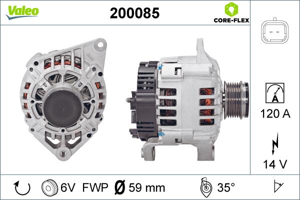 Valeo 200085 - Ģenerators adetalas.lv