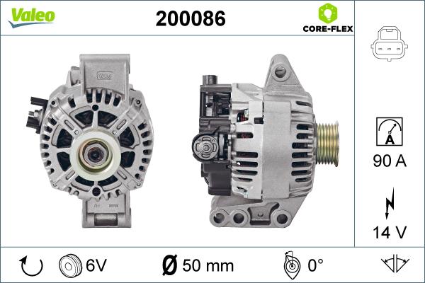 Valeo 200086 - Ģenerators adetalas.lv