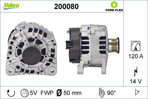 Valeo 200080 - Ģenerators adetalas.lv