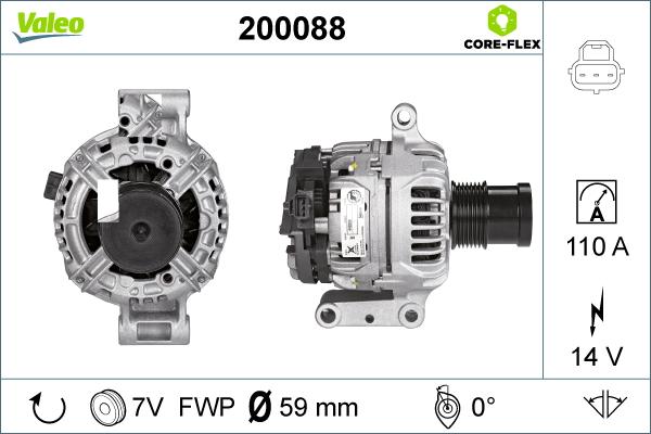 Valeo 200088 - Ģenerators adetalas.lv