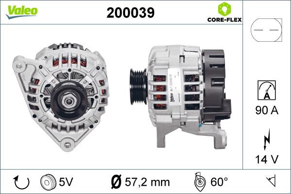 Valeo 200039 - Ģenerators adetalas.lv