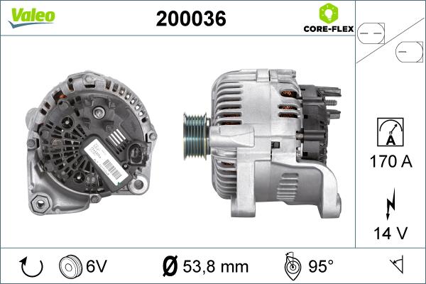 Valeo 200036 - Ģenerators adetalas.lv