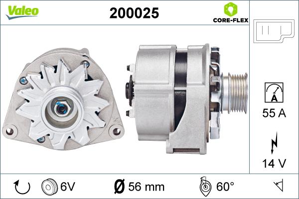 Valeo 200025 - Ģenerators adetalas.lv