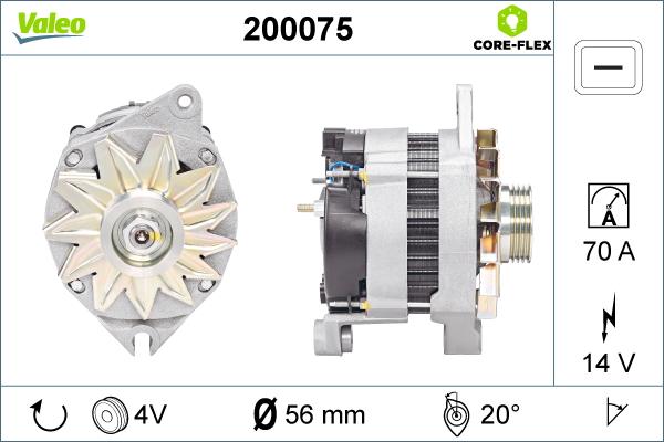 Valeo 200075 - Ģenerators adetalas.lv