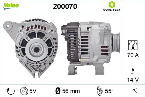 Valeo 200070 - Ģenerators adetalas.lv