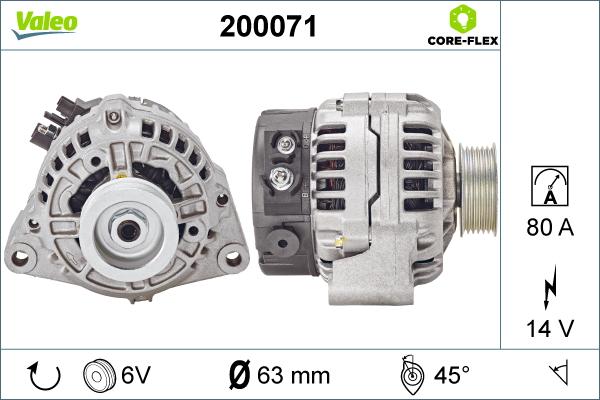 Valeo 200071 - Ģenerators adetalas.lv