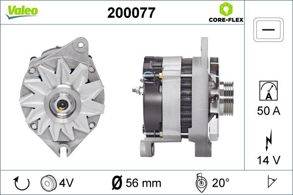 Valeo 200077 - Ģenerators adetalas.lv