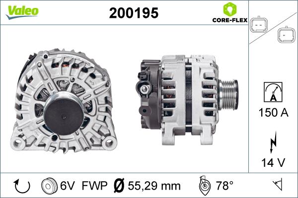 Valeo 200195 - Ģenerators adetalas.lv