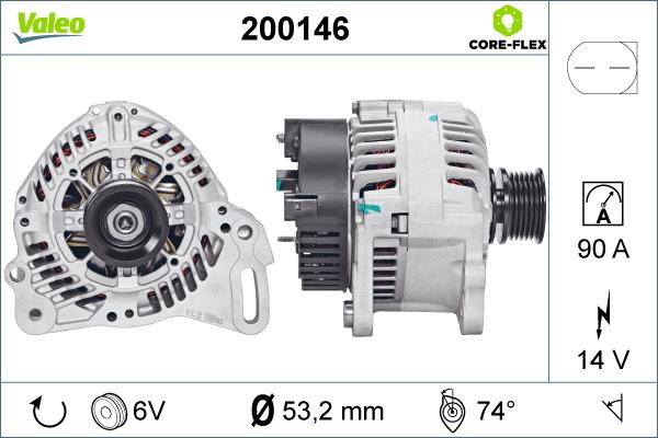 Valeo 200146 - Ģenerators adetalas.lv