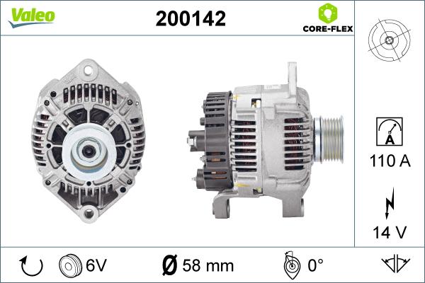 Valeo 200142 - Ģenerators adetalas.lv