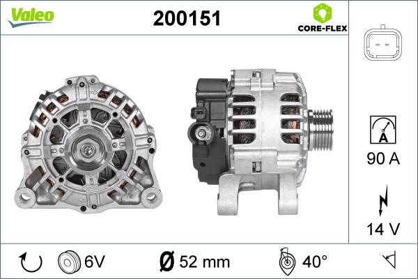 Valeo 200151 - Ģenerators adetalas.lv