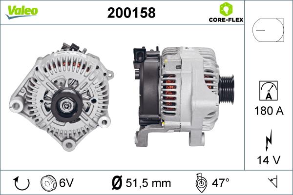 Valeo 200158 - Ģenerators adetalas.lv