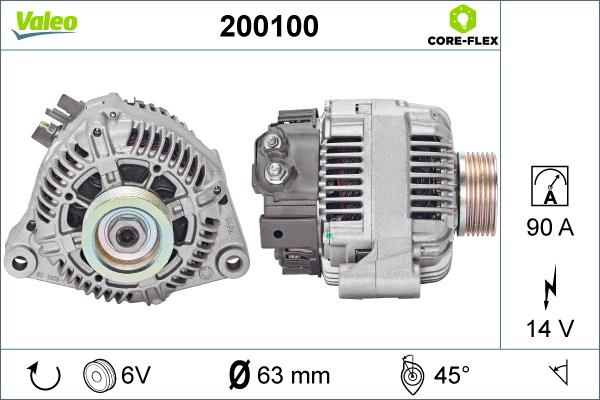 Valeo 200100 - Ģenerators adetalas.lv