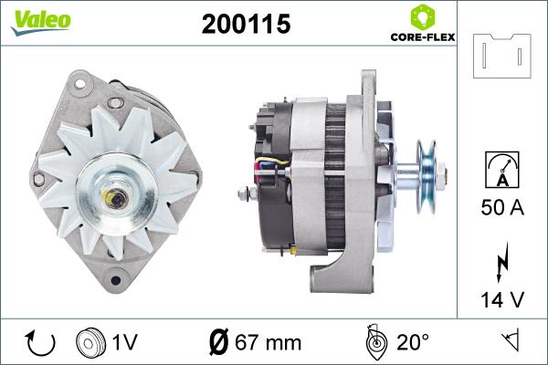 Valeo 200115 - Ģenerators adetalas.lv