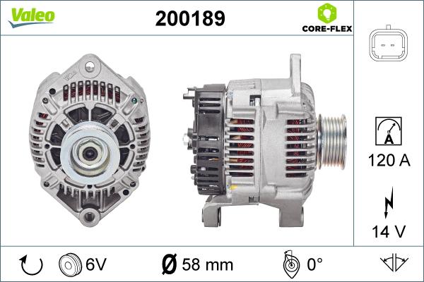 Valeo 200189 - Ģenerators adetalas.lv