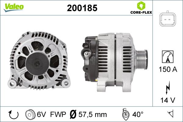 Valeo 200185 - Ģenerators adetalas.lv