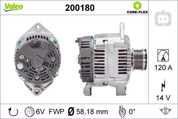 Valeo 200180 - Ģenerators adetalas.lv