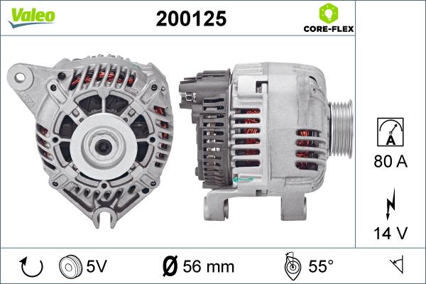 Valeo 200125 - Ģenerators adetalas.lv