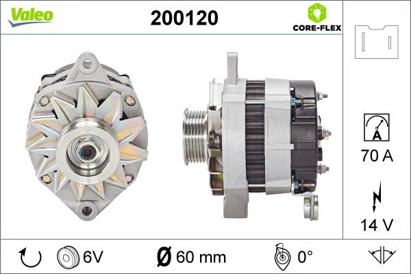 Valeo 200120 - Ģenerators adetalas.lv