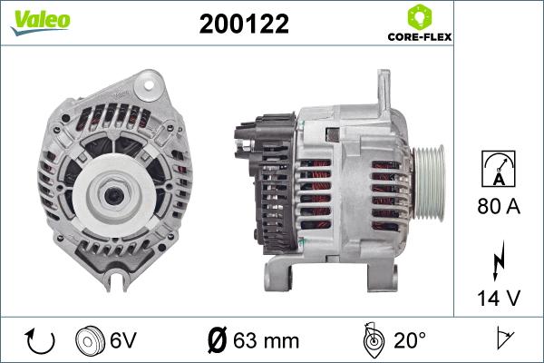 Valeo 200122 - Ģenerators adetalas.lv