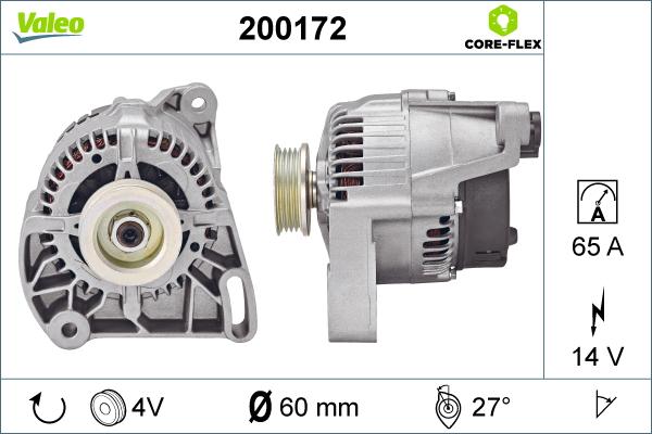 Valeo 200172 - Ģenerators adetalas.lv