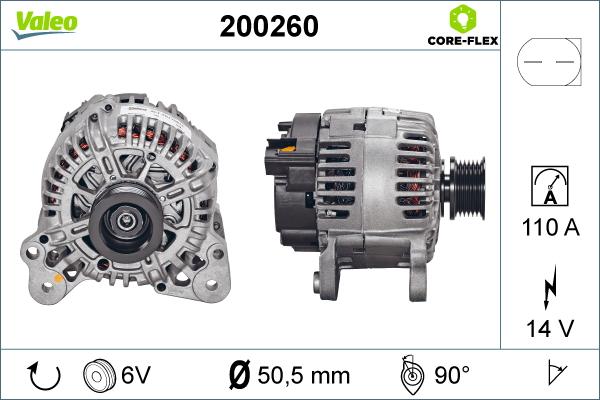 Valeo 200260 - Ģenerators adetalas.lv