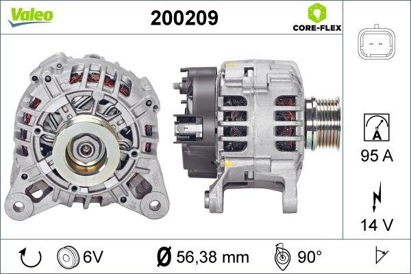 Valeo 200209 - Ģenerators adetalas.lv